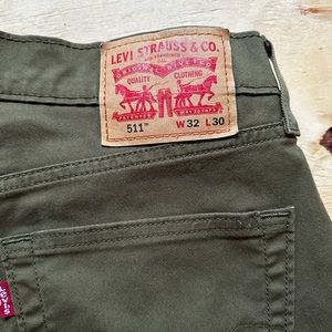 Men’s Levi’s 511 32x30, Olive Green
